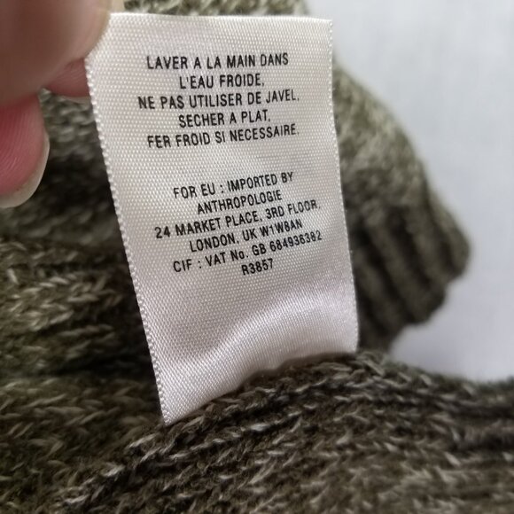 SPARROW by Anthropologie Cardigan Women S Open Green Heather Knit Pocket Slouchy - Picture 14 of 16